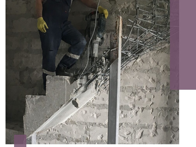 Демонтаж металлических и бетонных лестниц в Усолье-Сибирском