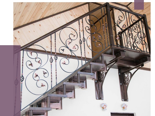 Кованые лестницы в Усолье-Сибирском от 80496 руб. под ключ