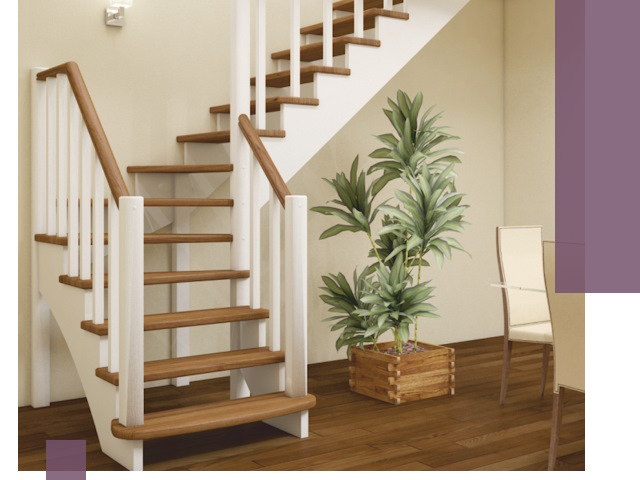 Г-образные лестницы под ключ в Усолье-Сибирском — изготовление и монтаж