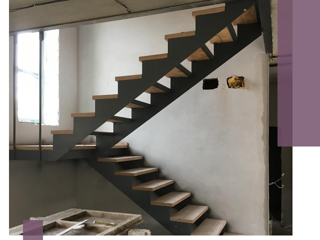 Изготовление лестниц на металлокаркасе в Усолье-Сибирском от производителя