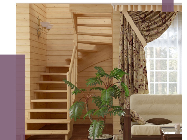 Лестницы для дачи в Усолье-Сибирском от 76626 руб.  | ПРОЛЁТ-Сль