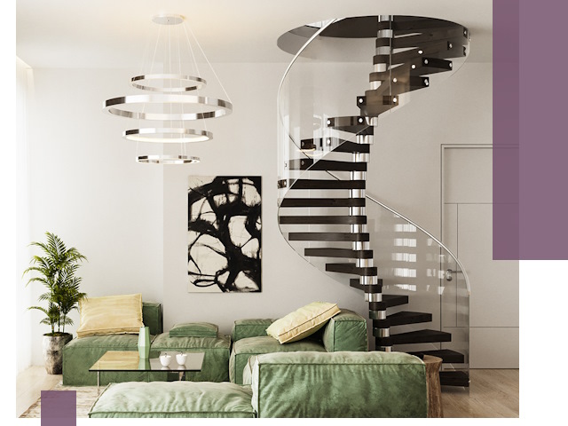 Лестницы для двухуровневой квартиры в Усолье-Сибирском — изготовление и монтаж