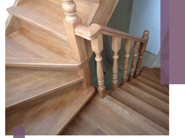 Дубовые лестницы под ключ в Усолье-Сибирском: изготовление и монтаж