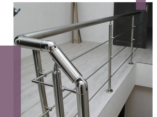 Перила из нержавеющей стали в Усолье-Сибирском от 9082 руб. под ключ | ПРОЛЁТ-Сль