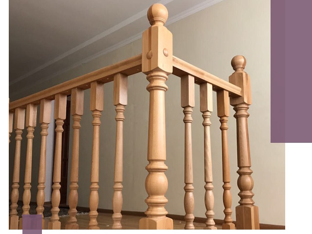 Деревянные перила на заказ в Усолье-Сибирском: монтаж и изготовление