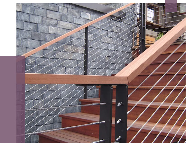 Тросовые перила под ключ в Усолье-Сибирском от 7843 руб. 