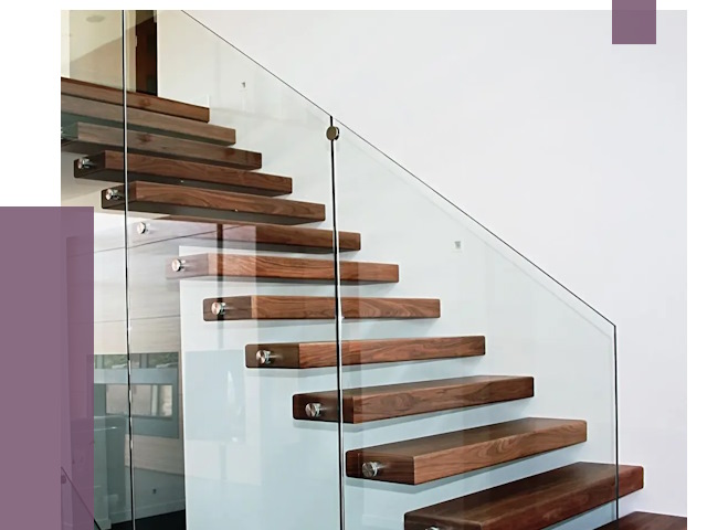 Стеклянные перила для лестницы в Усолье-Сибирском от 14964 руб.