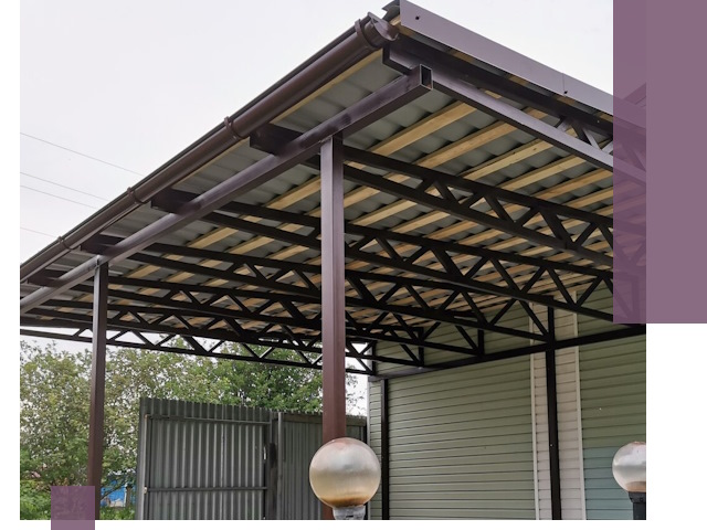 Навесы под ключ в Усолье-Сибирском: изготовление, монтаж и гарантия