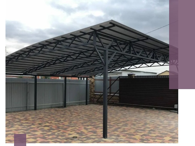 Недорогие навесы под ключ в Усолье-Сибирском — изготовление и монтаж