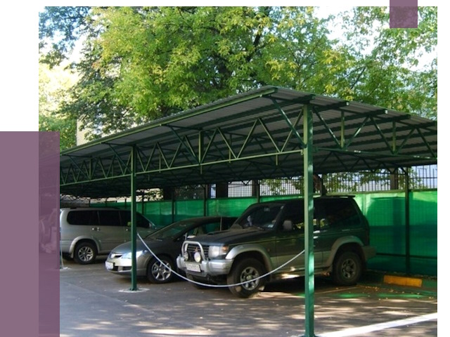 Навесы для парковки в Усолье-Сибирском от 81012 руб. заказать | ПРОЛЁТ-Сль