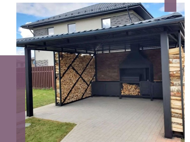 Навесы для барбекю в Усолье-Сибирском от 12848 руб. под ключ | ПРОЛЁТ-Сль