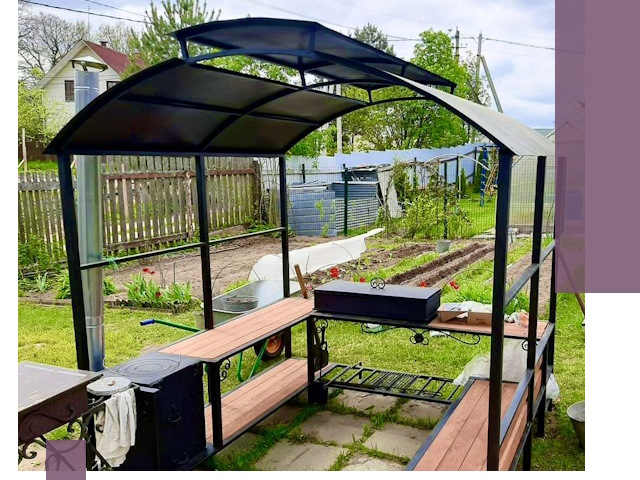 Навесы для барбекю в Усолье-Сибирском: изготовление, монтаж и демонтаж