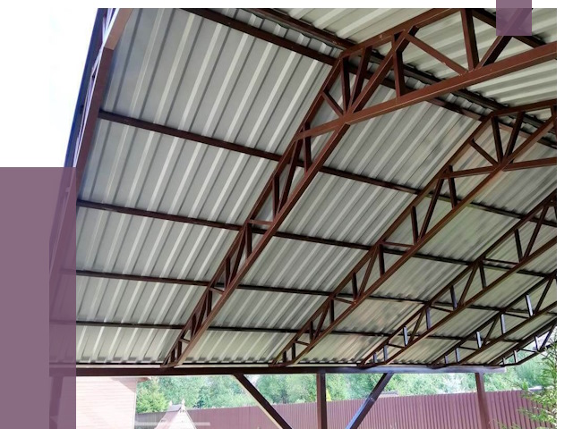 Навесы из профнастила в Усолье-Сибирском от 7430 руб. | ПРОЛЁТ-Сль