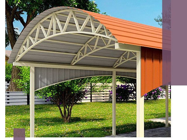 Навесы из профнастила под ключ в Усолье-Сибирском — установка и монтаж