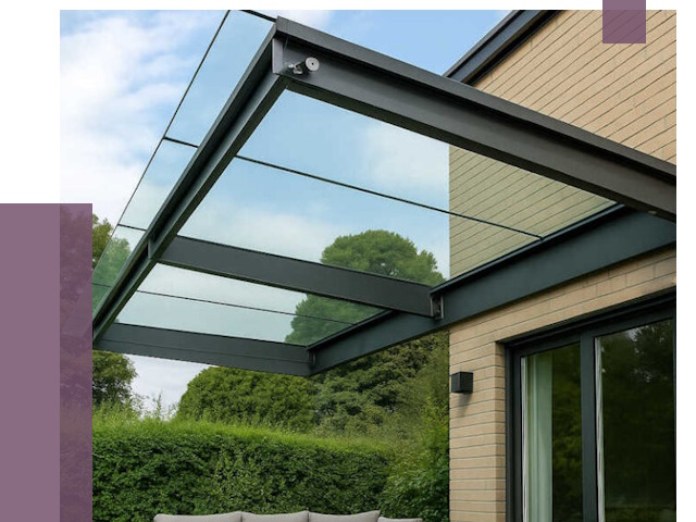 Стеклянные навесы и козырьки в Усолье-Сибирском от 12384 руб.