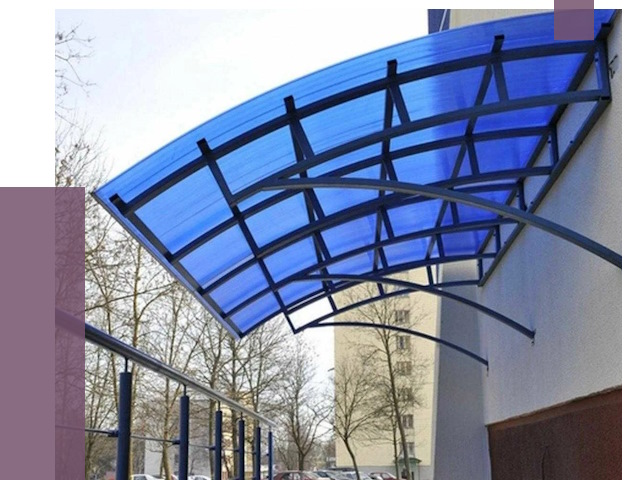 Козырьки из поликарбоната в Усолье-Сибирском от 4334 руб. под ключ | ПРОЛЁТ-Сль