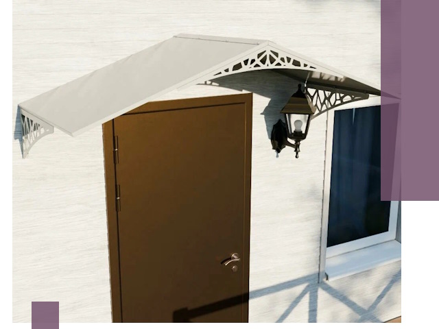 Металлические козырьки на входы и террасы в Усолье-Сибирском