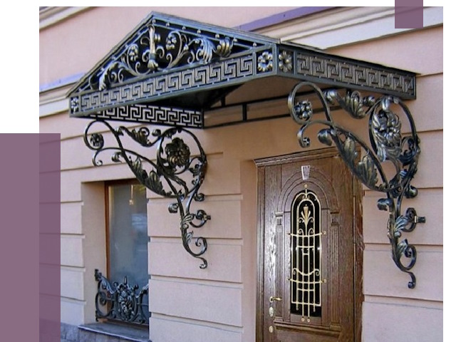 Кованые козырьки в Усолье-Сибирском под ключ от 12848 руб. — ПРОЛЁТ