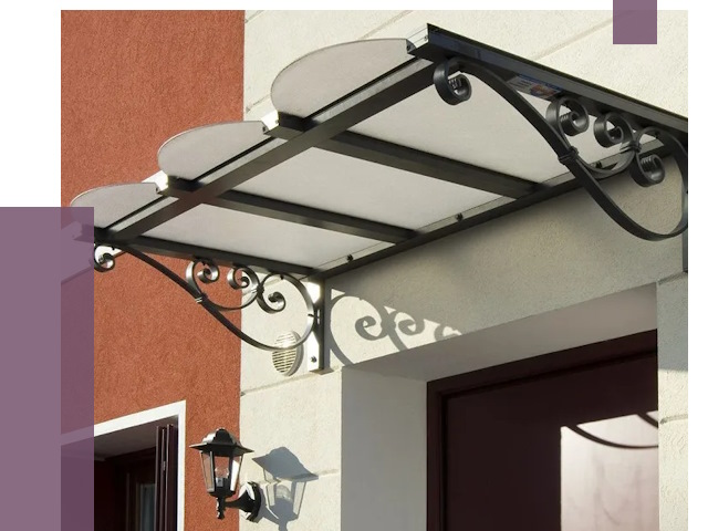 Односкатные козырьки в Усолье-Сибирском от 8462 руб.  | ПРОЛЁТ-Сль