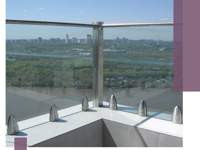 Стеклянные парапеты премиум класса в Усолье-Сибирском для домов и бизнесов