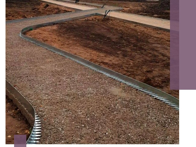 Металлические бордюры под ключ в Усолье-Сибирском — изготовление и монтаж