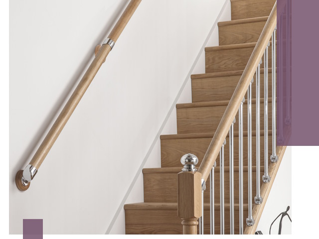 Пристенные поручни из стали и нержавейки под монтаж в Усолье-Сибирском